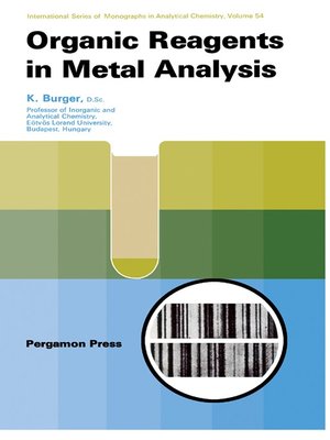 cover image of Organic Reagents in Metal Analysis